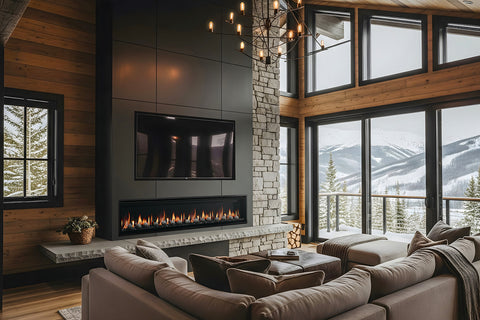 Image of SimpliFire Allusion Edge Smart Virtual Digital Electric Fireplace