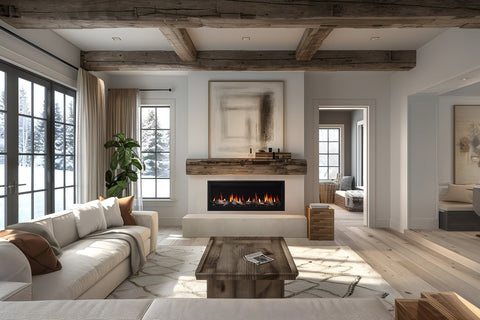 Image of SimpliFire Allusion Edge Smart Virtual Digital Electric Fireplace Birch