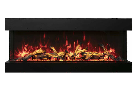 Image of Amantii Panorama Tru View 40 inch 3-Sided Built-in Indoor Outdoor Electric Fireplace with Heater | 40-TRU-VIEW-XL
