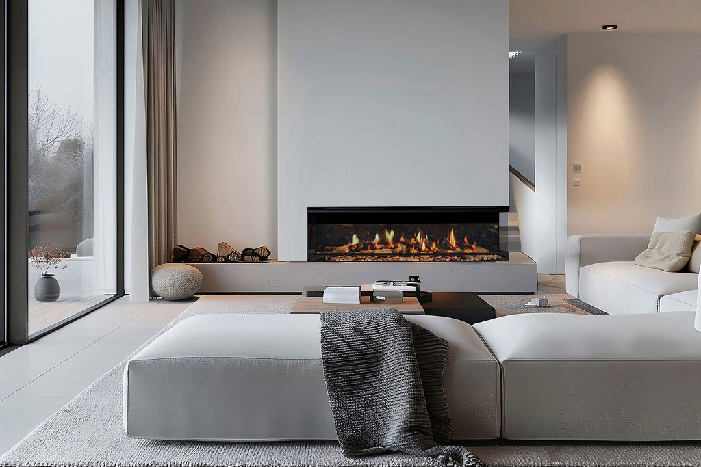 Ortal Holographic 60 inch Linear Multi Side View Virtual Smart Electric Fireplace US150TEL