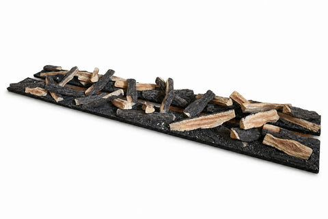 Image of Aquafire Hand-Painted Faux Wood Molded Log Set with Ember Bed for Aquafire Water Vapor Fireplace