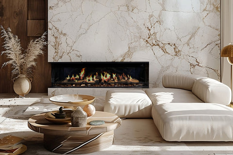 Image of Ortal Holographic 60 inch Linear Multi Side View Virtual Smart Electric Fireplace US150TEL