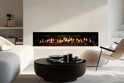 Image of Ortal Holographic 74 inch Linear Multi Side View Virtual Smart Electric Fireplace US180TEL