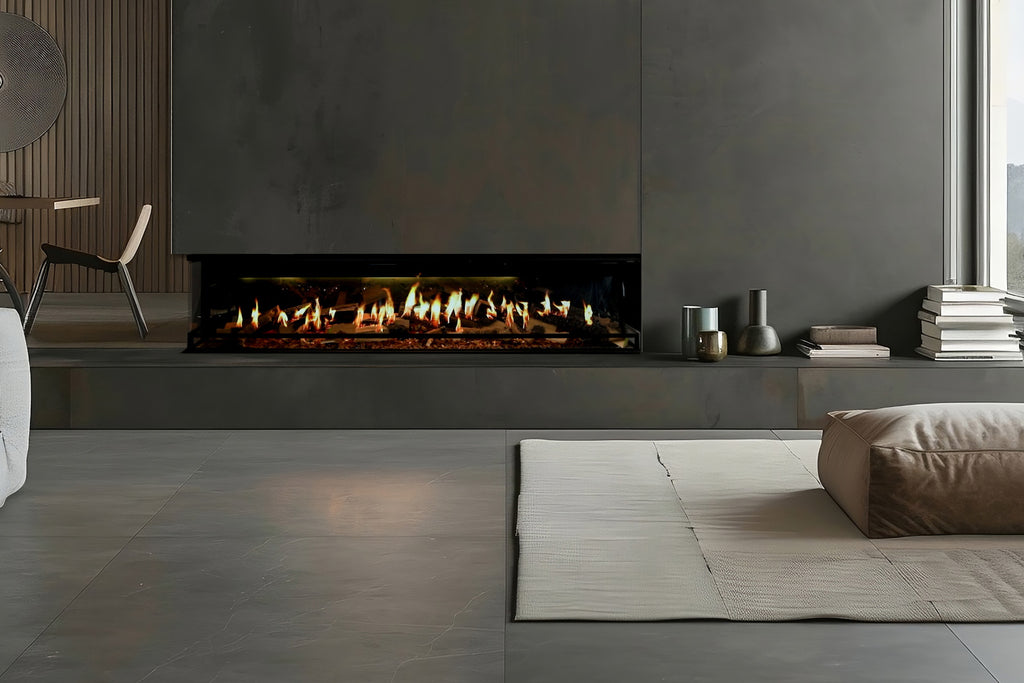 Ortal Holographic 74" Linear Multi-View Built-In Electric Fireplace