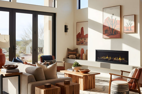 Image of SimpliFire Allusion Edge 60 Inch Smart Virtual Digital Electric Fireplace - SF-ALLE60