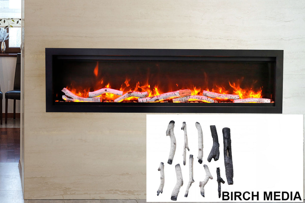 Amantii Symmetry Bespoke Wall Mount Recessed Linear Indoor & Outdoor Electric Fireplace BESPOKE | Electric Fireplaces Depot
