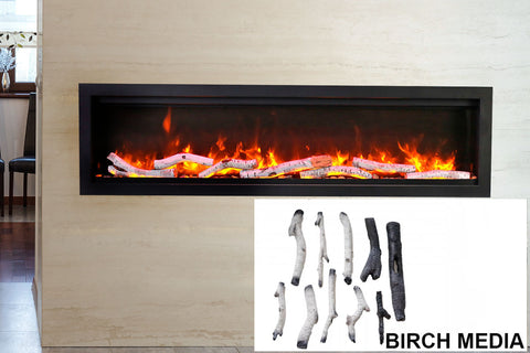 Image of Amantii Symmetry Bespoke Wall Mount Recessed Linear Indoor & Outdoor Electric Fireplace BESPOKE | Electric Fireplaces Depot
