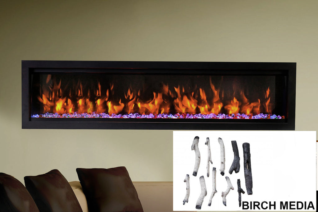 Amantii Symmetry Bespoke Wall Mount Recessed Linear Indoor & Outdoor Electric Fireplace BESPOKE | Electric Fireplaces Depot