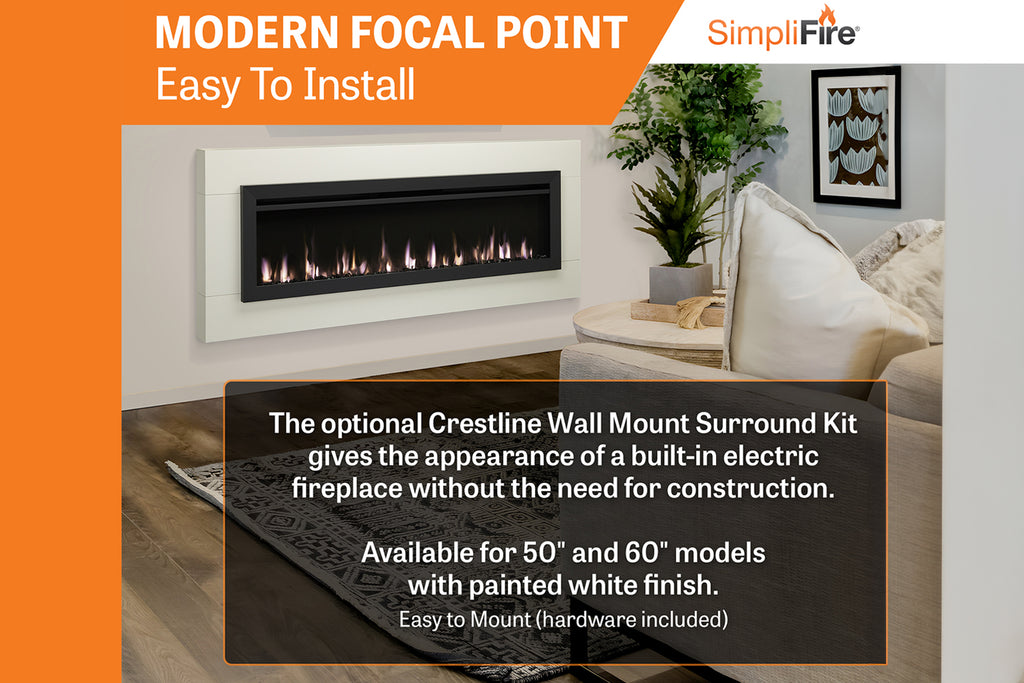 SimpliFire Allusion Slim Wall Mount Recessed Electric Fireplace SF-ALLS Installation