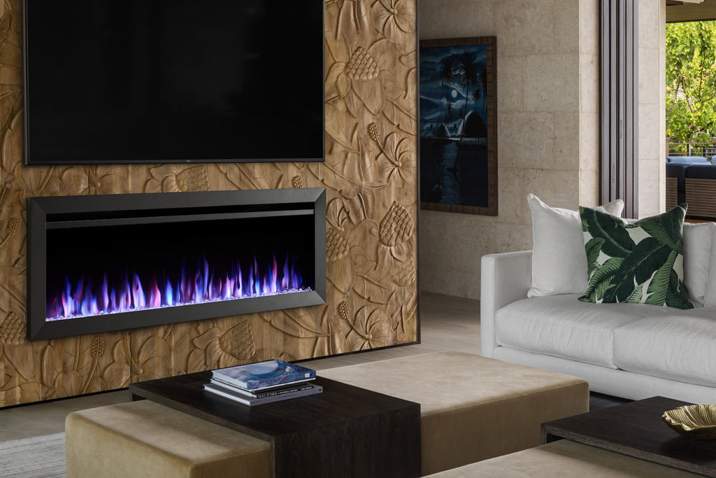 SimpliFire Allusion Slim 50 inch Wall Mount Recessed Electric Fireplace SF-ALLS50