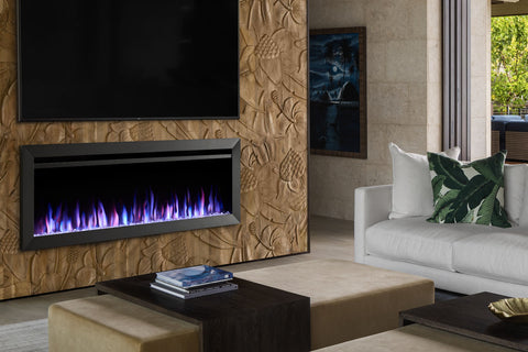 Image of SimpliFire Allusion Slim 50 inch Wall Mount Recessed Electric Fireplace SF-ALLS50