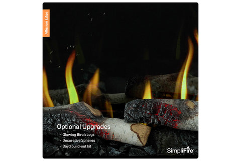 Image of SimpliFire Allusion Edge Smart Virtual Digital Electric Fireplace Upgrade Media