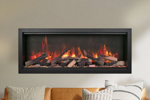 Image of Amantii Symmetry Bespoke Xtra Tall 50-in Recessed Flush Mount Smart Indoor Outdoor Electric Fireplace SYM-50-XT-BESPOKE