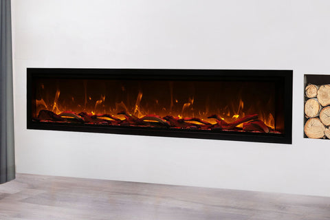 Image of Amantii Symmetry Bespoke Xtra Tall 74-in Recessed Flush Mount Smart Indoor Outdoor Electric Fireplace SYM-74-XT-BESPOKE