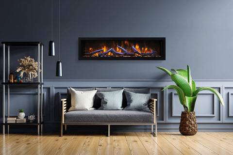 Image of Amantii Panorama 50-in Deep Tall Built-in Indoor & Outdoor Electric Fireplace - Heater - BI-50-DEEP-XT