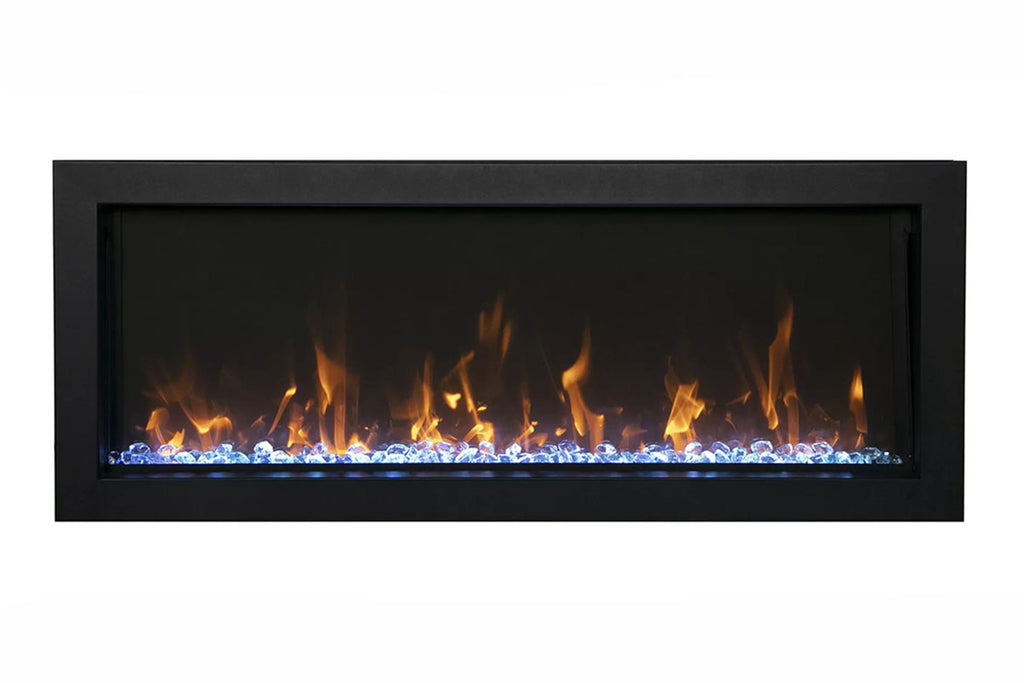 Amantii Panorama 60 inch Slim Built-in Indoor & Outdoor Electric Fireplace - Heater - BI-60-SLIM-OD - Electric Fireplaces Depot