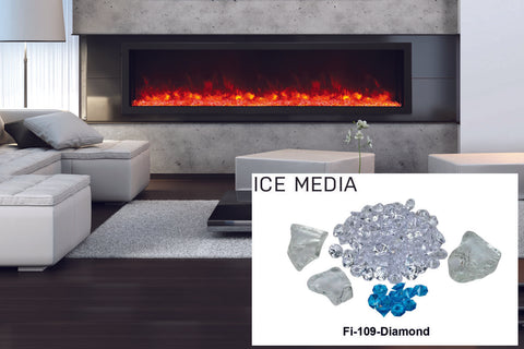 Image of Amantii Panorama 88-in Deep Tall Built-in Indoor & Outdoor Electric Fireplace - Heater - BI-88-DEEP-XT - Electric Fireplaces Depot