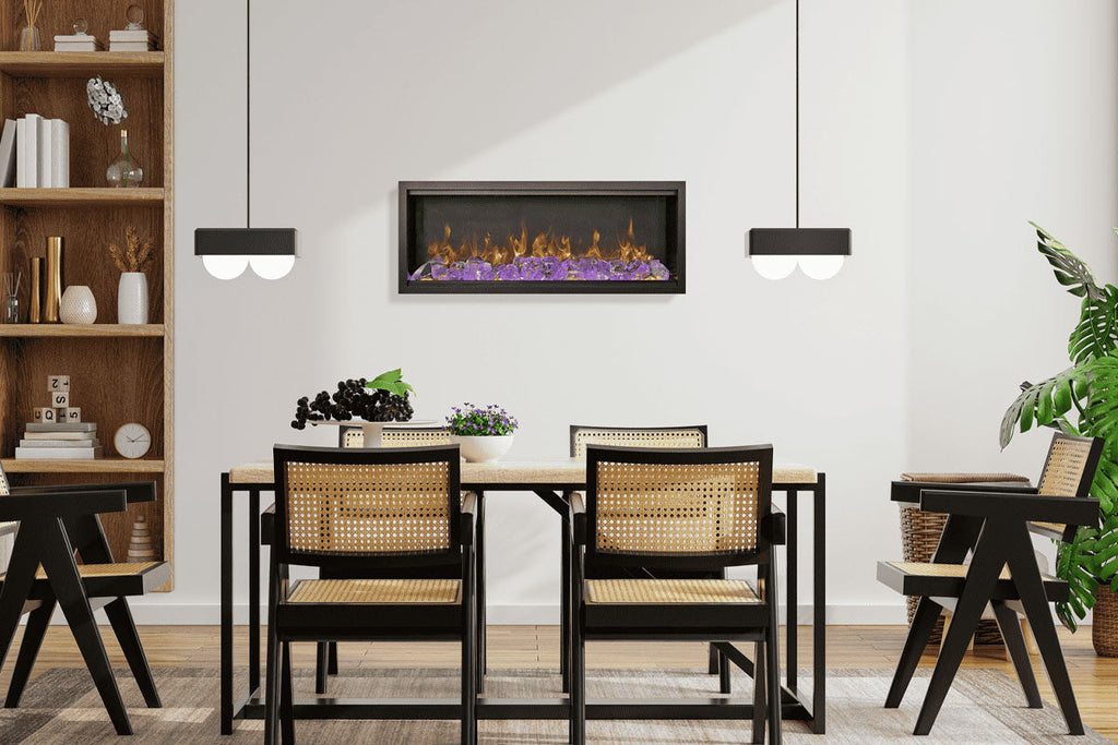Amantii Symmetry Bespoke Xtra Tall 50-in Recessed Flush Mount Smart Indoor Outdoor Electric Fireplace SYM-50-XT-BESPOKE
