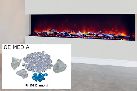 Image of Amantii Panorama 72 inch 3-Sided Built-in Indoor & Outdoor Electric Fireplace - Heater - Electric Fireplaces Depot