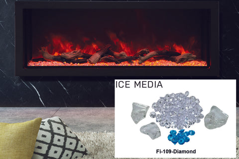 Image of Amantii Panorama 50-in Deep Tall Built-in Indoor & Outdoor Electric Fireplace - Heater - BI-50-DEEP-XT - Electric Fireplaces Depot