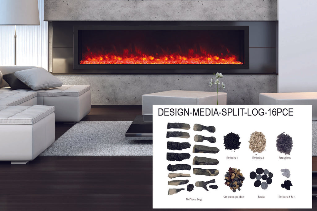 Amantii Panorama 88-in Deep Tall Built-in Indoor & Outdoor Electric Fireplace - Heater - BI-88-DEEP-XT - Electric Fireplaces Depot