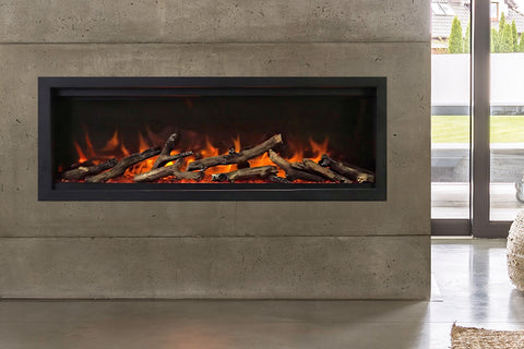 Image of Amantii Symmetry Lumina 42 inch Built In Fully Recessed Wall Mount Indoor Outdoor Smart Electric Fireplace |SYM-42-LUMINA