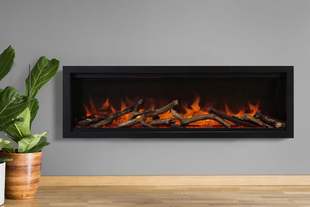 Amantii Symmetry Lumina 42 inch Built In Fully Recessed Wall Mount Indoor Outdoor Smart Electric Fireplace |SYM-42-LUMINA