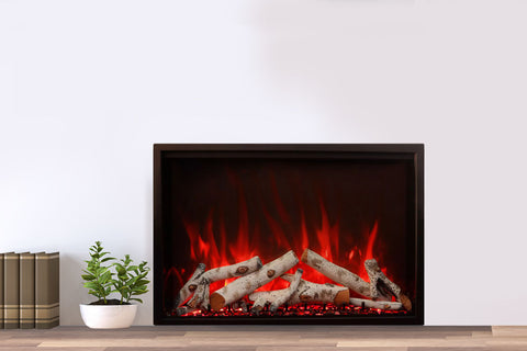 Image of Amantii Traditional Bespoke 44 Inch Built-In Indoor Outdoor Smart Electric Firebox Insert TRD-44-BESPOKE