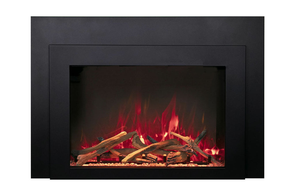 Amantii Traditional Bespoke 38 Inch Built-In Indoor Outdoor Smart Electric Firebox Insert TRD-38-BESPOKE
