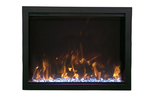 Image of Amantii Traditional Bespoke 48 Inch Built-In Indoor Outdoor Smart Electric Firebox Insert TRD-48-BESPOKE