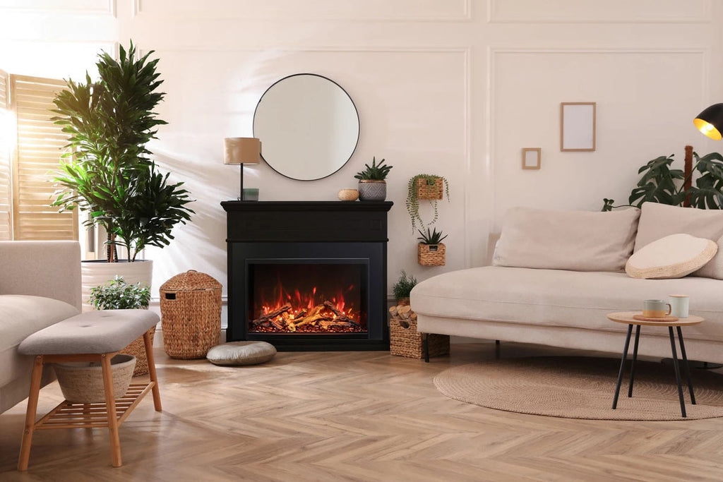 Amantii Traditional Bespoke 44 Inch Built-In Indoor Outdoor Smart Electric Firebox Insert TRD-44-BESPOKE