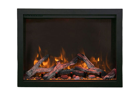 Image of Amantii Traditional Bespoke 48 Inch Built-In Indoor Outdoor Smart Electric Firebox Insert TRD-48-BESPOKE