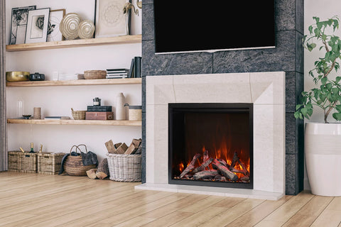 Image of Amantii Traditional Lumina 44 Inch Built-In Indoor Outdoor Smart Electric Firebox Insert - TRD-44-LUMINA