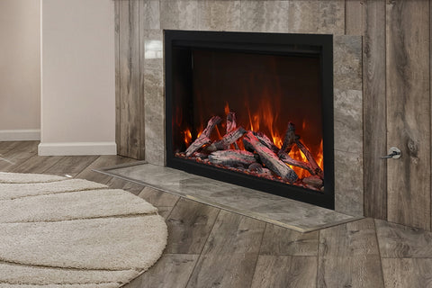Image of Amantii Traditional Lumina 44 Inch Built-In Indoor Outdoor Smart Electric Firebox Insert - TRD-44-LUMINA