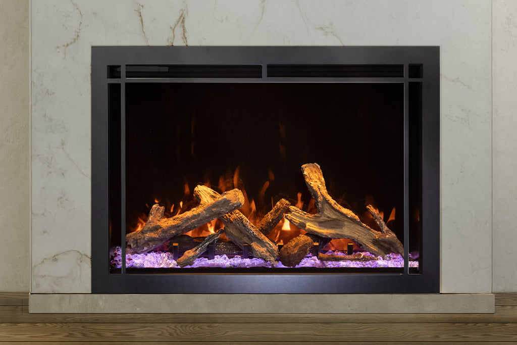Amantii Traditional Lumina Built-In Indoor Outdoor Smart Electric Firebox Insert - TRD-LUMINA Square Trim