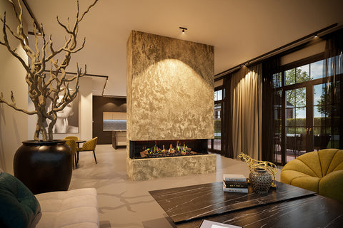 Image of Ambiance Luxus 60" Vitrual Multi-Side View Built-In Electric Fireplace