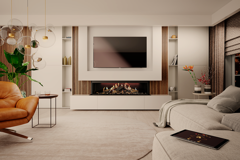 Image of Ambiance Luxus 60" Vitrual Multi-Side View Built-In Electric Fireplace