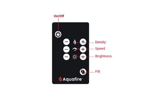 Image of Aquafire Lite Built-In Water Vapor Electric Fireplace remote