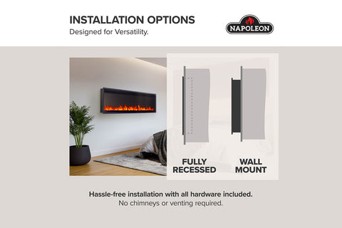 Image of Napoleon Astound SlimMount Smart Wall Mount Recessed Slim Linear Electric Fireplace
