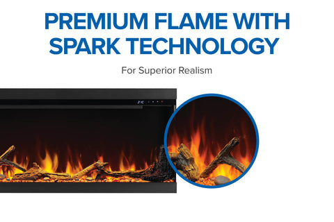 Image of Napoleon Astound FlexMount Multi-Side View Smart Electric Fireplace NEFL50AB NEFL62AB NEFL74AB