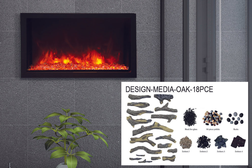 Amantii Panorama 40-in Deep Tall Built-in Indoor & Outdoor Electric Fireplace - Heater - BI-40-DEEP-XT - Electric Fireplaces Depot