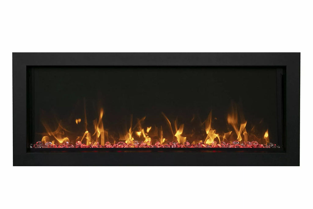 Amantii Panorama 50-in Extra Slim Built-in Indoor Outdoor Electric Fireplace - Heater - BI-50XTRASLIM