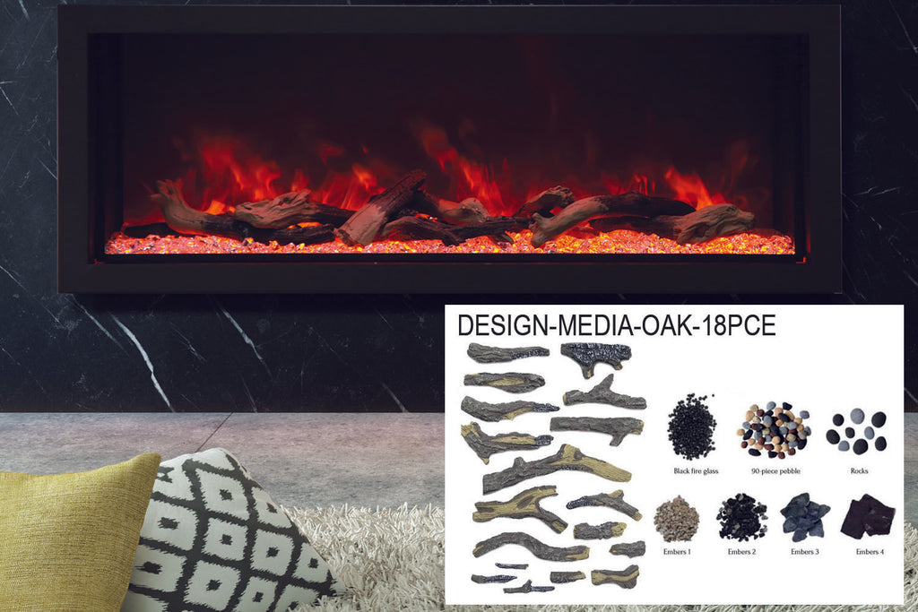 Amantii Panorama 50-in Deep Tall Built-in Indoor & Outdoor Electric Fireplace - Heater - BI-50-DEEP-XT - Electric Fireplaces Depot