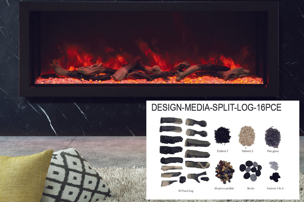 Amantii Panorama 50-in Deep Tall Built-in Indoor & Outdoor Electric Fireplace - Heater - BI-50-DEEP-XT - Electric Fireplaces Depot