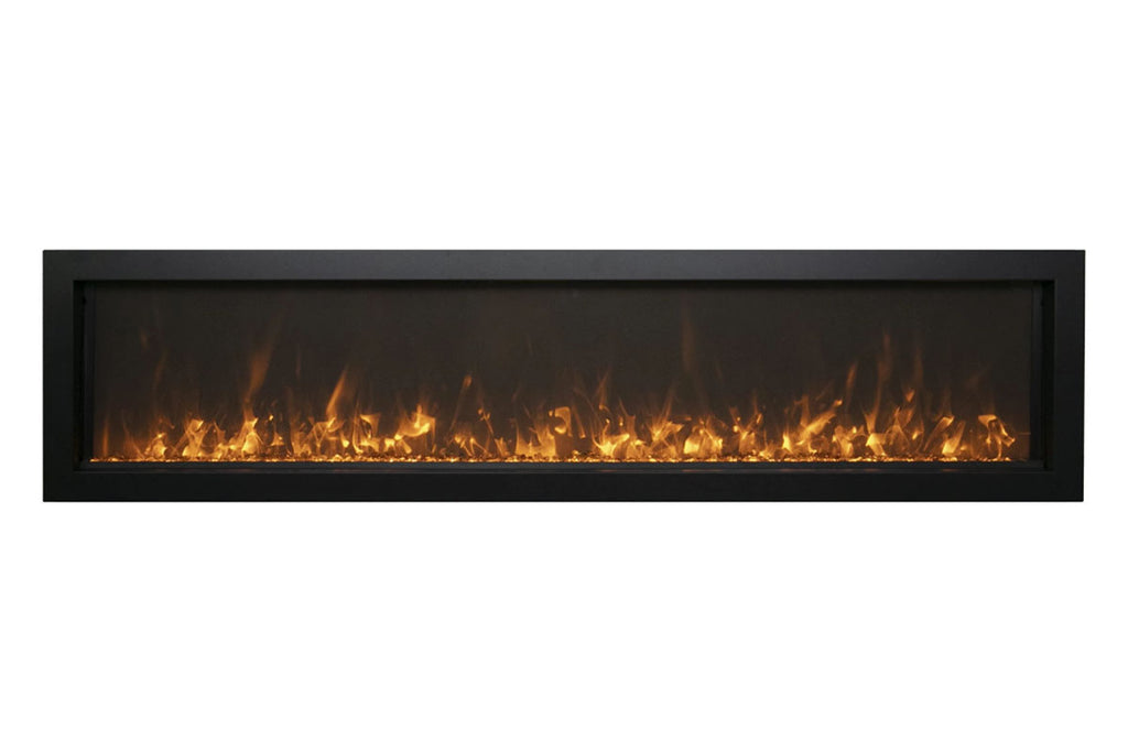 Amantii Panorama 60-in Extra Slim Built-in Indoor Outdoor Electric Fireplace - Heater - BI-60XTRASLIM