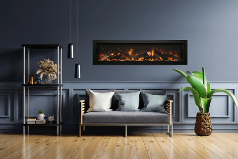 Image of Amantii Panorama 72-inch Deep Built-in Indoor/Outdoor Linear Electric Fireplace