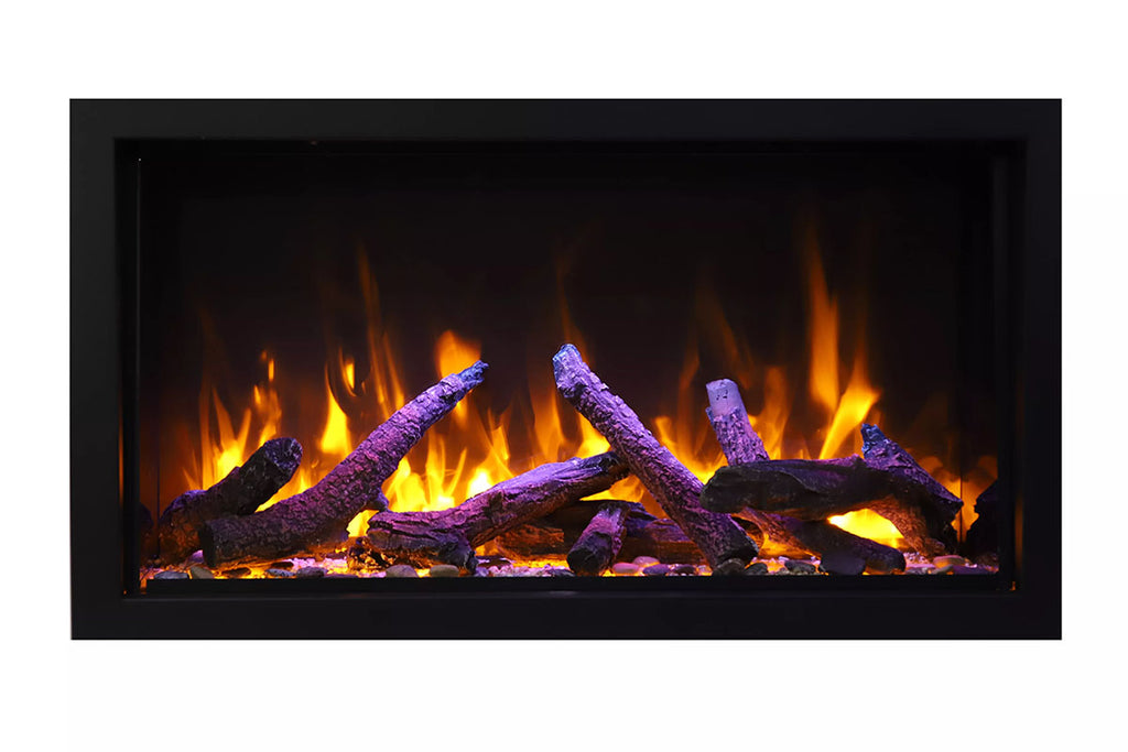 Amantii Panorama 40-in Deep Tall Built-in Indoor & Outdoor Electric Fireplace - Heater