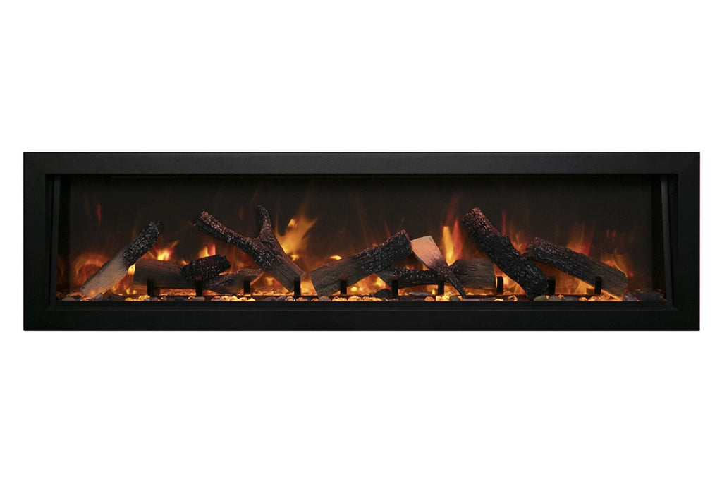 Amantii Panorama 88 inch Deep Built-in Indoor & Outdoor Electric Fireplace – Heater – BI-88-DEEP-OD – Electric Fireplaces Depot