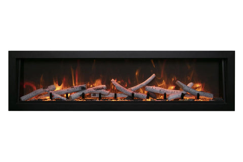 Image of Amantii Panorama 72-in Deep Tall Built-in Indoor & Outdoor Electric Fireplace - Heater - BI-72-DEEP-XT