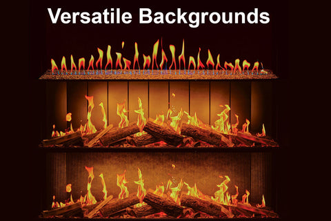 Image of Solution Fires TrueFlame 150 3DX Virtual Multi-Sied Virtual Built-In Electric Fireplace SF-FP-TF-150-3DX